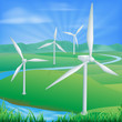 Vector: Wind power energy illustration Wind power energy illustration