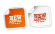 New arrival stickers