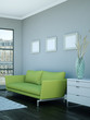 Wohndesign - grünes Sofa