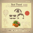 Summer Travel Card in Vintage  Style
