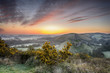 Sunrise at Corfe Castle