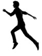 Photo: young man running silhouette young man running silhouette