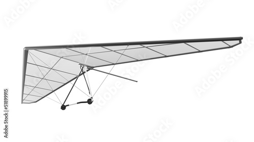 Illustration: Hang Glider Isolated on White Background Hang Glider Isolated on White Background