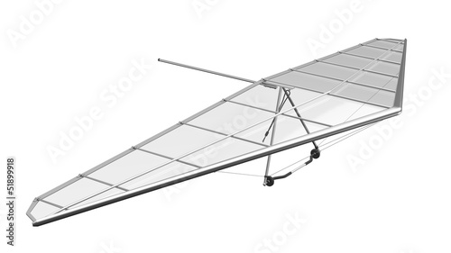 Illustration: Hang Glider Isolated on White Background Hang Glider Isolated on White Background