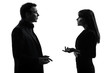 Photo: business couple woman man silhouette business couple woman man silhouette