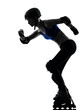 woman in roller skates  silhouette