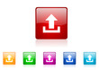 upload vector glossy web icon set