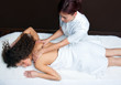 woman having back adjustment