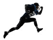 Photo: american football player man running silhouette american football player man running silhouette