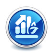 Vector: button blue eco business button blue eco business