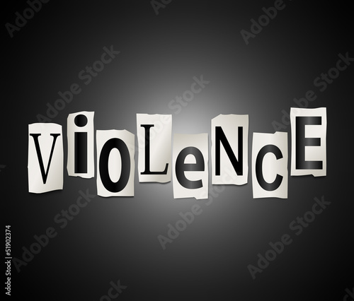 Illustration: Violence concept. Violence concept.
