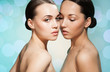 Foto: Beauty portrait of 2 beautiful women Beauty portrait of 2 beautiful women