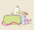 Handbag and cosmetics