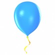 Blue balloon isolated on white