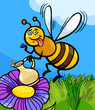 honey bee insect cartoon illustration