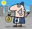 Vektor: happy businessman cartoon illustration happy businessman cartoon illustration