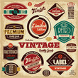 Vintage labels collection. Retro labels.