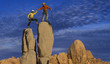 Photo: Climber on the summit. Climber on the summit.