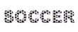 Word Soccer with relief texture