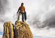 Climber on the summit.
