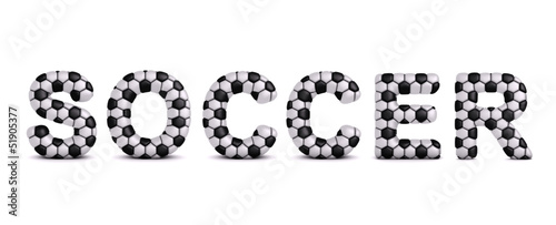 Illustration: Word Soccer with relief texture Word Soccer with relief texture