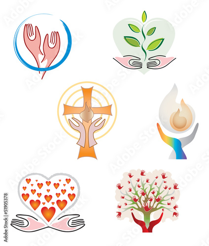 Vector: Ensemble d'Icones Spiritualité / Religion pour Design Logos Ensemble d'Icones Spiritualité / Religion pour Design Logos