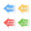 Arrow shopping labels. Vector illustration