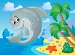 Vector: Image with dolphin theme 5 Image with dolphin theme 5