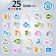 Safety icon set, sticker series