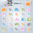 Photography icon set, sticker series