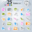 Education icon set, sticker series