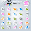 Real estate icon set, sticker series