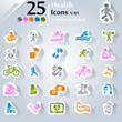 Health icon set, sticker series