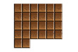 abstract chocolate bar alphabets