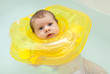 2 month baby  in bath