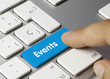 Events keyboard key finger