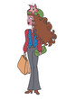 illustration of a fashion girl