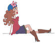 illustration of a fashion girl