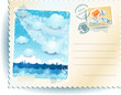 Vector: Seascape, postcard Seascape, postcard