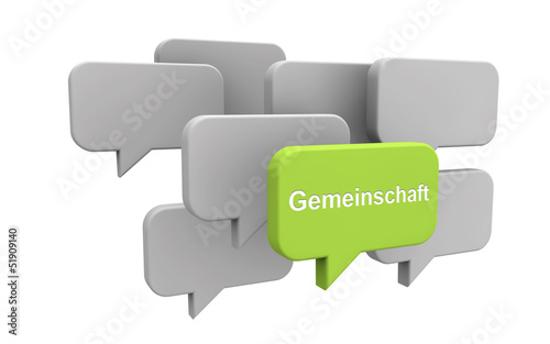 Illustration: Sprechblasen - Konzept Gemeinschaft Sprechblasen - Konzept Gemeinschaft