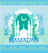 artistic pattern background with mosque