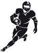 American football player, silhouette