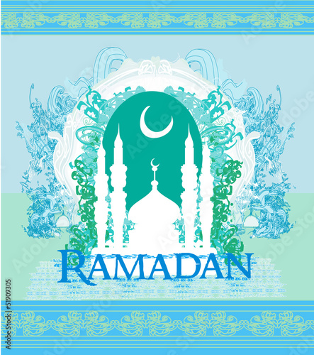 Illustration: artistic pattern background with mosque artistic pattern background with mosque