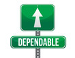 dependable road sign illustration design