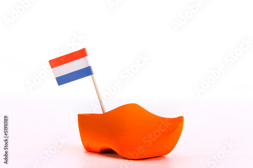 Photo: Wooden Shoe and flag Wooden Shoe and flag
