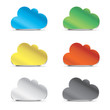 Cloud icon set vector eps10