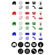 Contact icons black red green blue white
