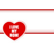 Mother's day. Sticker heart.