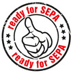 Vektor: ready for sepa stempel button ready for sepa stempel button