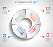 Infographic design template with paper tags.
